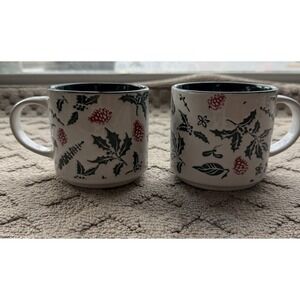 Lot‎ of Two (2) California Pantry Holly Acorn Coffee Cups